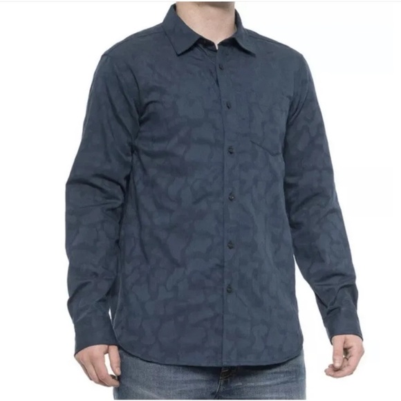North Face Sub-Alpine Jacquard Blue Duck Camo Shirt Size Medium NWT! - Picture 1 of 10